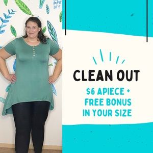 $6 - High low green tunic crazy soft